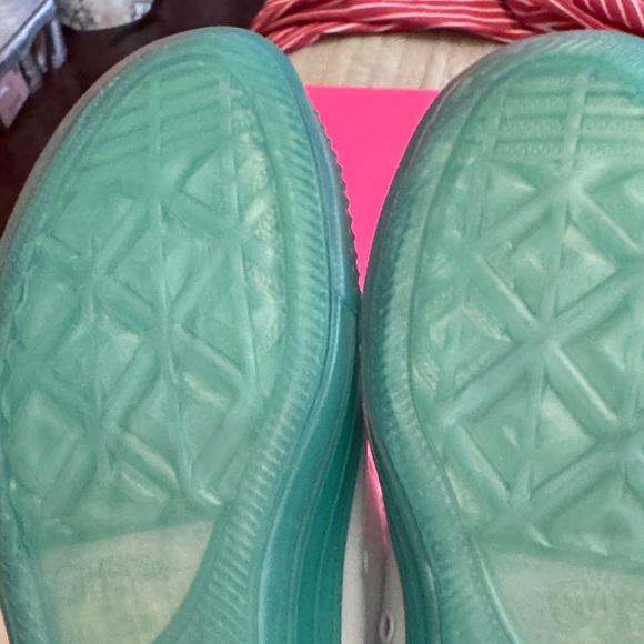 Converse White and Aqua Canvas Shoes - Picture 8 of 8